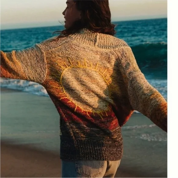 Pilcro Anthropologie Embroidered Sun Cardigan - Picture 2 of 10